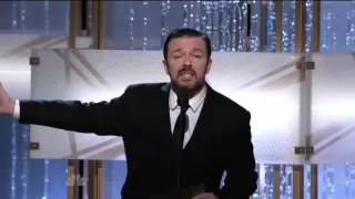 Golden Globes 2011 - Ricky Gervais Introduces Bruce Willis