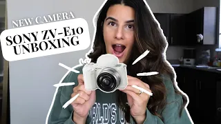 NEW CAMERA | UNBOXING THE SONY ZV-E10 | First thoughts, reactions and videos with the camera!!