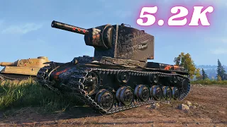 KV-2  5.2K Damage 10 Kills World of Tanks Replays