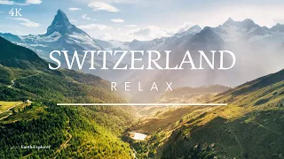 Switzerland | Relaxing Music Over the Alps 4k