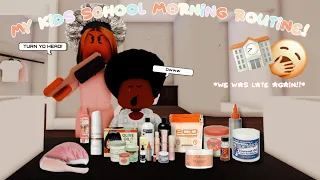 MY KIDS FIRST DAY OF SCHOOL MORNING ROUTINE! *chaotic fr* | BERRY AVENUE ROLEPLAY! *Roblox Roleplay*