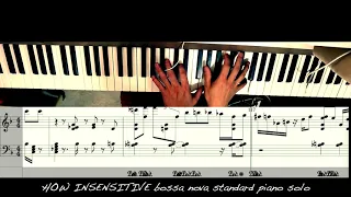 HOW INSENSITIVE bossa nova standard piano solo