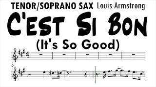 C'est Si Bon Tenor Soprano Sax Sheet Music Backing Track Play Along Partitura