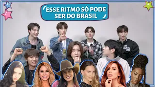 GRUPO DE KPOP REAGE A CELEBRIDADES BRASILEIRAS - É DO BRASIL OU NÃO É? (COM BLITZERS)