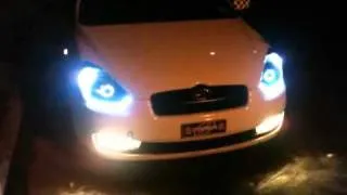 07 Hyundai Accent custom headlights