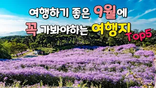 9월에는 여기에 꼭 가보세요! 선선한 가을에 가면 좋은 여행지 Top5 추려서 소개해 드립니다.