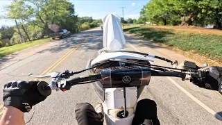 MY FIRST STREET RIDE ON MY YZ250F!