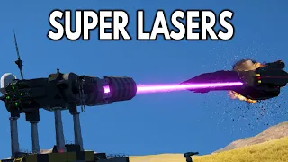 PLANETARY SUPER LASERS! - Space Engineers - Orbital Defense Laser!