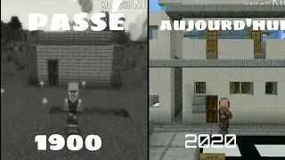 Minecraft : trought the years 1900 - 2020 (urbanisation)