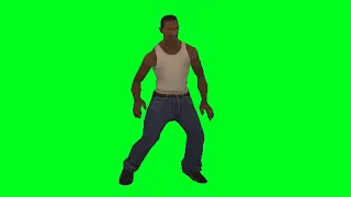 CJ dancing green screen