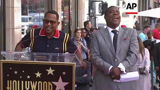 Tracy Morgan gets a star on Hollywood Walk of Fame, with support from Martin Lawrence and Jordan Pee