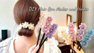 How to make a DIY HAIR BUN MAKER without sewing machine| EASY TUTORIAL 😍 #94