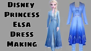 Elsa Dress Making | Disney Princesses🌍🌎🌏 | Making Elsa Dress Frozen 2