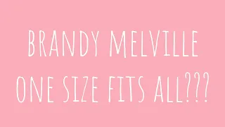 Trying Brandy Melville One Size Fits All Clothes: Size 2 vs Size 8!