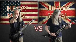 USA Heavy Metal VS British Heavy Metal  (Ultimate Guitar Riffs Battle)