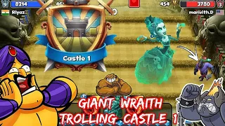 Castle Crush 🔥 GIANT WRAITH TROLLING CASTLE - 1 🔥 FUNNY TROLLING 🔥 Castle Crush Gameplay