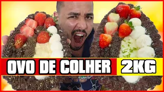 COMENDO 2 KILOS DE OVO DE PÁSCOA DE COLHER | 12 MIL CALORIAS | DESAFIO DE PÁSCOA