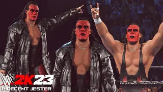 WWE 2K23 - Sting nWo Wolfpac w/ Wolfpac Theme, Hidden Taunts, Chants and Victory! - WWE 2K23 Mods