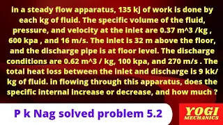 p k nag solved problem 5.2 of the chapter 5 of the thermodynamics