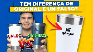 Copo Stanley FALSO vs ORIGINAL! Tem muita diferença? Como saber?