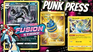 Galarian Obstagoon Deck Profile. 🦝😎 W/ Arctozolt & Boost Shake. PTCGO Gameplay. Fusion Strike