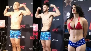 BJ Penn vs Yair Rodriguez early weigh in ;  Rachael Ostovich as Sexy Wonder Woman in INVICTA FC 21