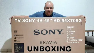 TV 4K SONY KD-55X705G 55'' Polegadas | UNBOXING