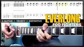 Everlong | Guitar Cover Tab | Guitar Chords Lesson | Backing Track with Vocals 🎸 FOO FIGHTERS