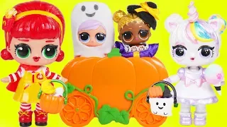 Halloween Trick or Treat with LOL Surprise Dolls Lil Sisters Costumes