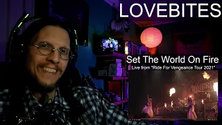 First Time Reaction - LOVEBITES / Set The World On Fire [Live from "Ride For Vengeance Tour 2021"]