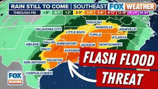 Multiday Flash Flood Threat Has Heavy Rain Returning To Southeast, Gulf Coast This Week