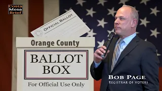 Irvine Republican Assembly – Registrar of Voters Bob Page