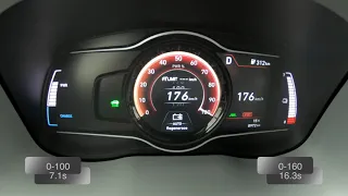 2020 Hyundai KONA Electric 204hp Acceleration 0-100-160km/h(top speed), 80-120km/h, 60-100 km/h