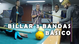 Como jugar billar 3 bandas, básico, como tacar, la mesa, la tiza, los jugadores, el taco @TVdigital