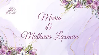 Wedding Ceremony | Maria& Mathews Laxman | 02-12-2023