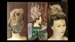 Latest high bun hairstyle | spreading & pulling technique | easy hairstyle tutorial | expert Shyama'