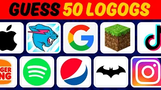 Guess The Logo In 0.001 Seconds 👁️⚡ | 50 Famous Logos in 1 millisecond