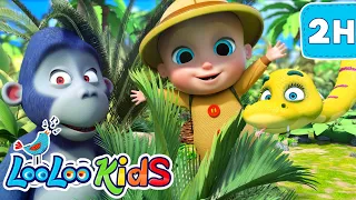 🌴 2-Hour Jungle Adventure: Down in the Jungle and More LooLoo Kids Fun! 🎶