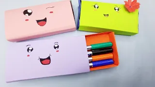 How To Make Easy Simple Paper /Pencil Box / Diy School Craft Idea Plz Subscribe 🙏 #craft #diy