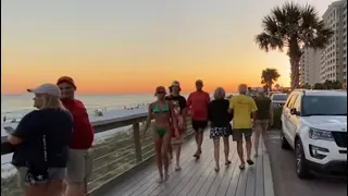 Walking Miramar Beach In Destin Florida