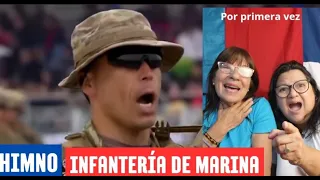 📢INFANTERÍA DE MARINA, ARGENTINAS REACCIONAN POR PRIMERA VEZ A SU HIMNO.