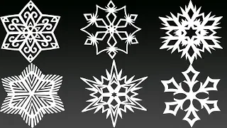 6 AMAZING Paper Snowflakes in 5 minutes eash