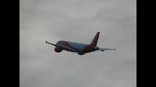 Arrivals and Departures at London Gatwick Summer Evening 2019