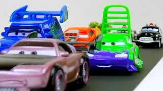 Tuner Cars Police Chase! Disney Cars Toys Stop Motion Animation Sheriff Boost - Ladybird TV