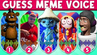 Guess The Meme By Voice✨🎪Freddy Fazbear, Amazing Digital Circus, Pomni, Skibidi Toilet, Smurf Cat