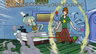 Shaggy uses 0.00001% of his power and destroys Krusty Krab | VS. God Eater be like (FNF meme)