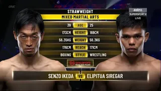 Senzo Ikeda VS Elipitua Siregar | FULL FIGHT In SINGAPORE 01/14/22 🥊🥊