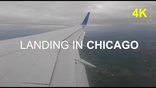 4K Window Seat | Flying into Chicago (ORD)