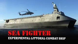 Sea Fighter FSF-1 - Close-up an Experimental Littoral Combat Ship of the US Navy