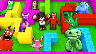 SURVIVAL IN MAZE WITH GARTEN OF BANBAN 4 & RAINBOW FRIENDS in Minecraft - Gameplay - Animation